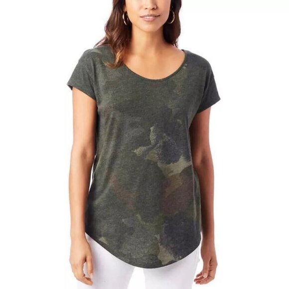 Tops - Alternative Women's Origin Short-Sleeve Soft T-Shirt - Camo Dreamstate -Small